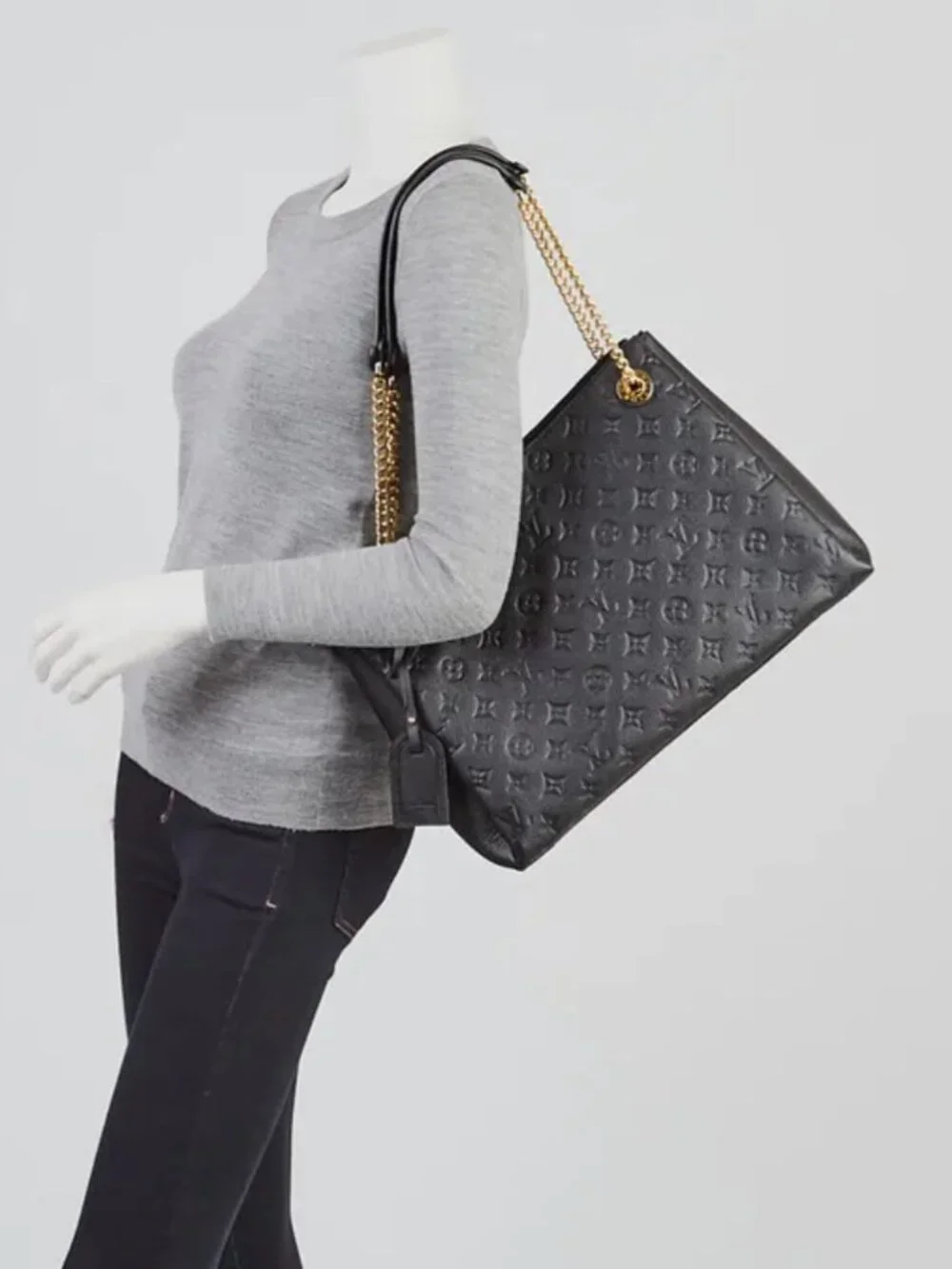 Louis Vuitton Monogram Empreinte Surene MM Black Tote + Box/Receipt - Picture 16 of 16